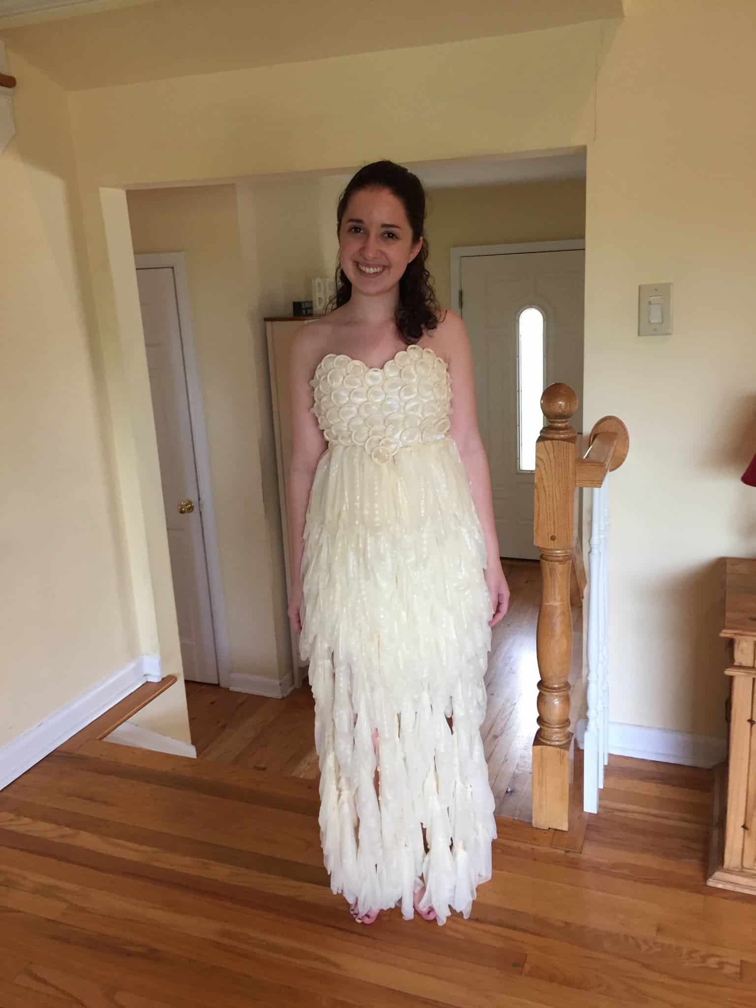 High School Student Makes Condom Dress for Art Class