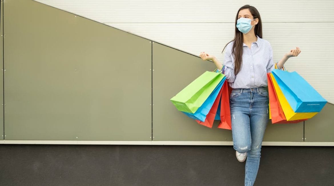 woman shopping during pandemic