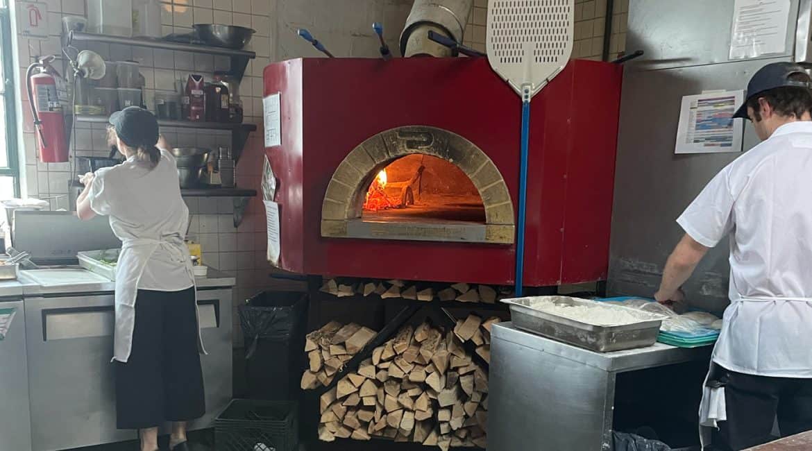 pizza oven at Roberta's