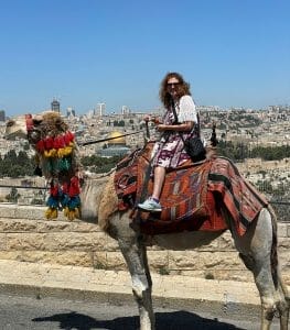 hilary on camel
