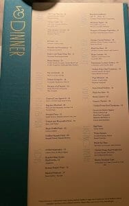 menu at Druise and Dar