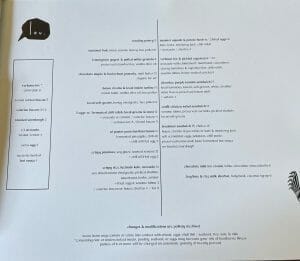 menu at Lou