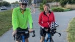 Ray Cushmore and Hilary Topper on the Cedar Creek bike path