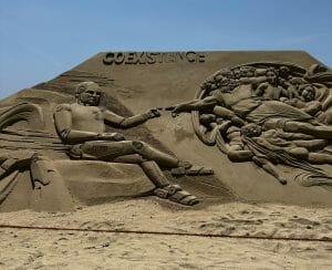 Coexistance sand art