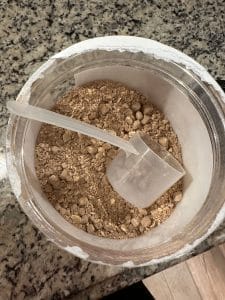 inside a jar of naked oats

